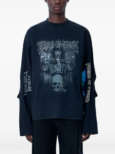 VETEMENTS Spirit graphic-print long-sleeve T-shirt
