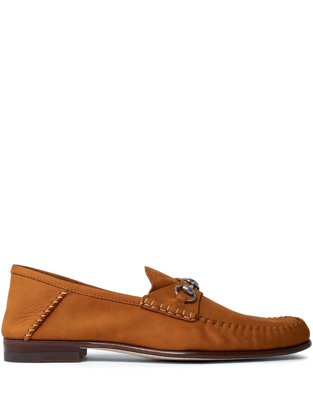Gucci Horsebit almond-toe loafers - Braun
