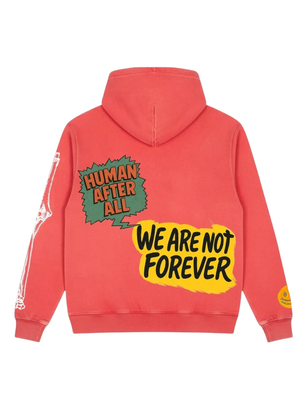  All Human Graphic Hooded Sweater - Red 