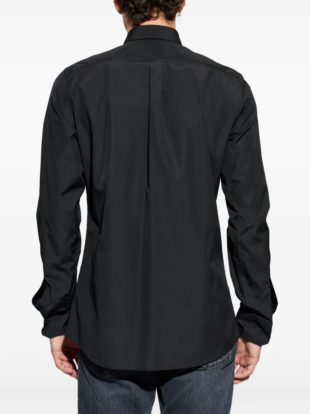 Dolce & Gabbana Overhemd met geborduurd logo Zwart