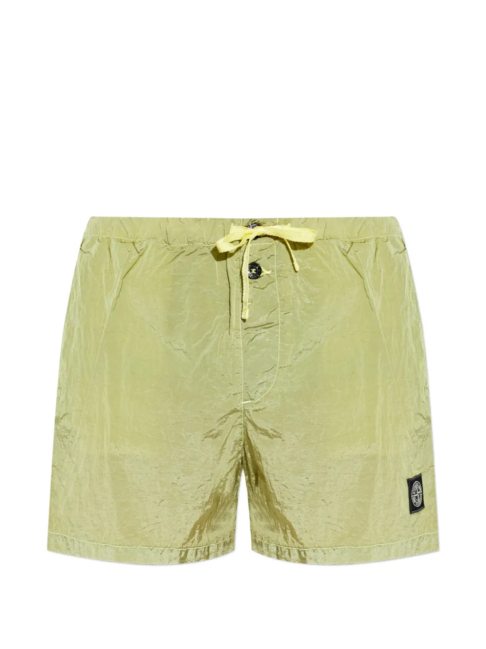 Stone Island drawstring logo-patch swim shorts - Verde
