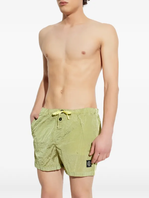 Stone Island logo-patch Swim Shorts | Green | FARFETCH