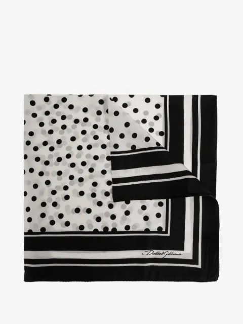 Dolce & Gabbana polka-dot silk scarf