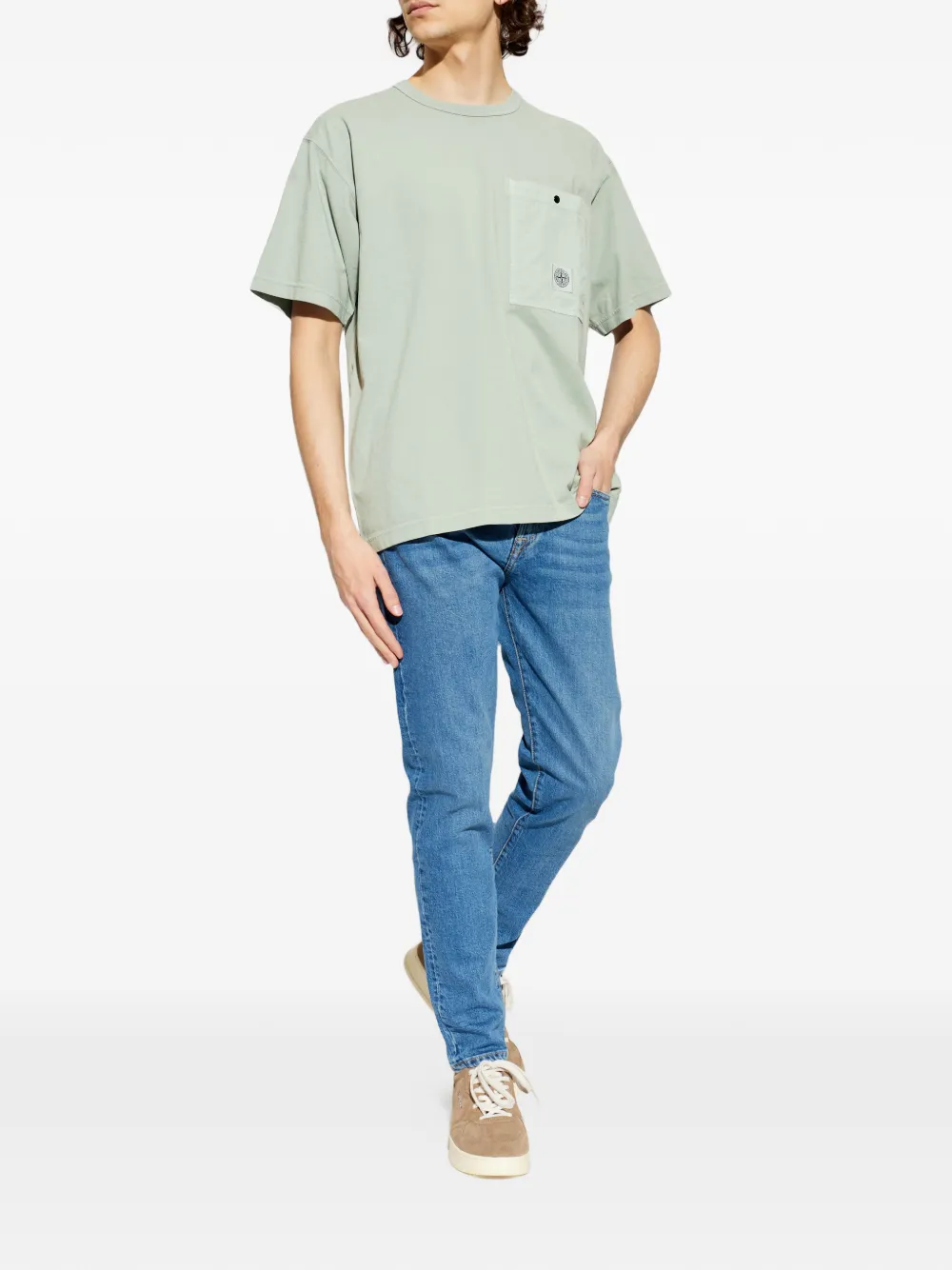Stone Island patch-pocket T-shirt - Groen