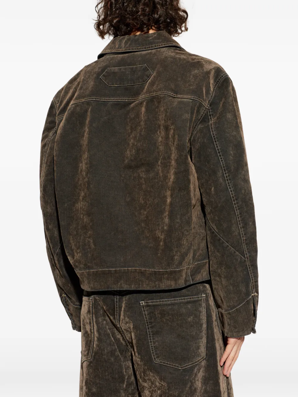 Jacquemus Mirada ribfluwelen jack Bruin