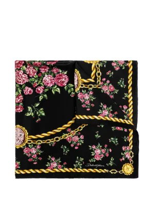 Dolce & Gabbana animal-print Silk Scarf | Red | FARFETCH