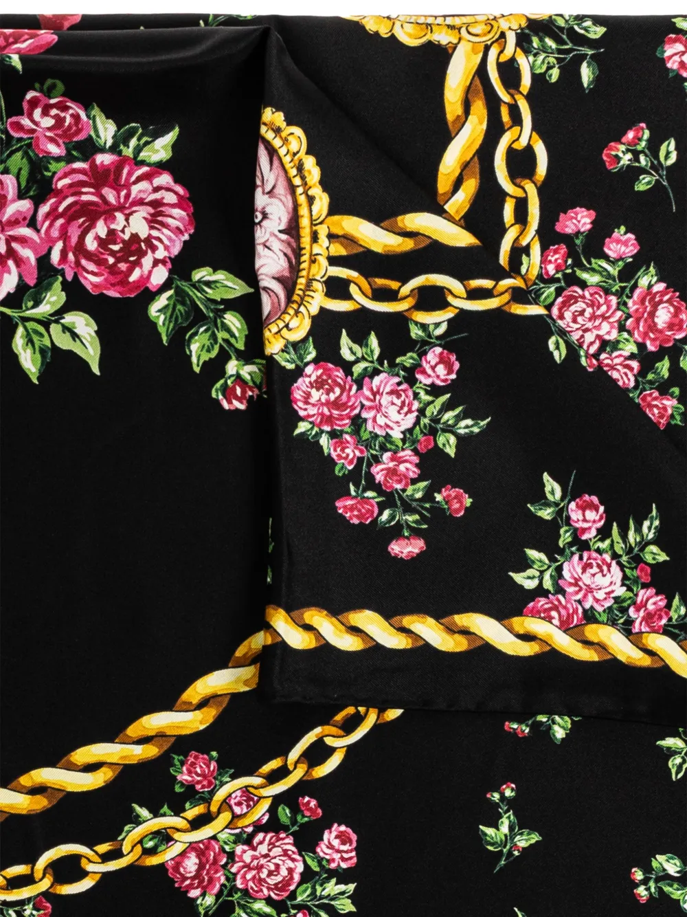 Dolce & Gabbana floral scarf - Zwart