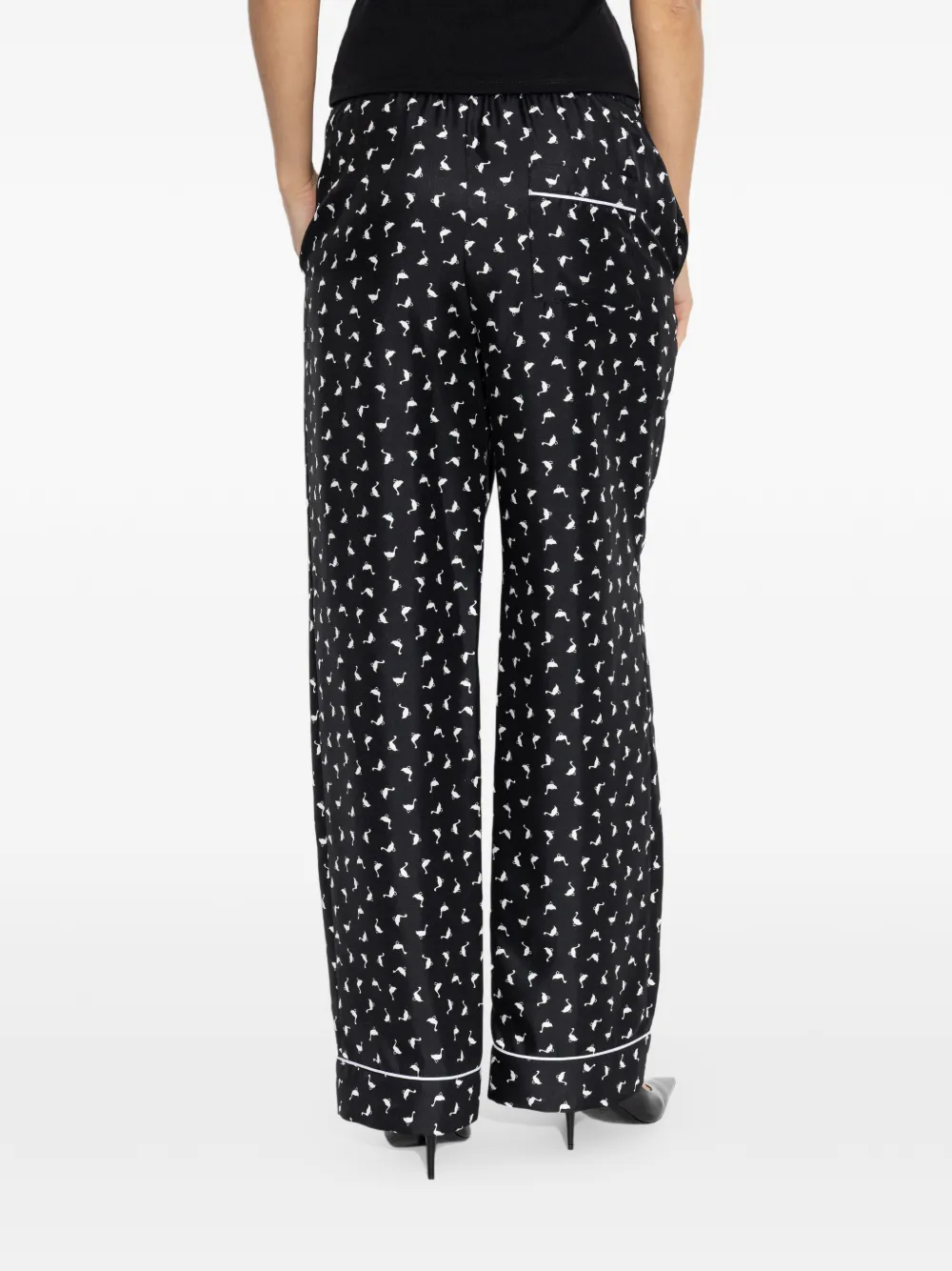 Moschino Broek met print Zwart