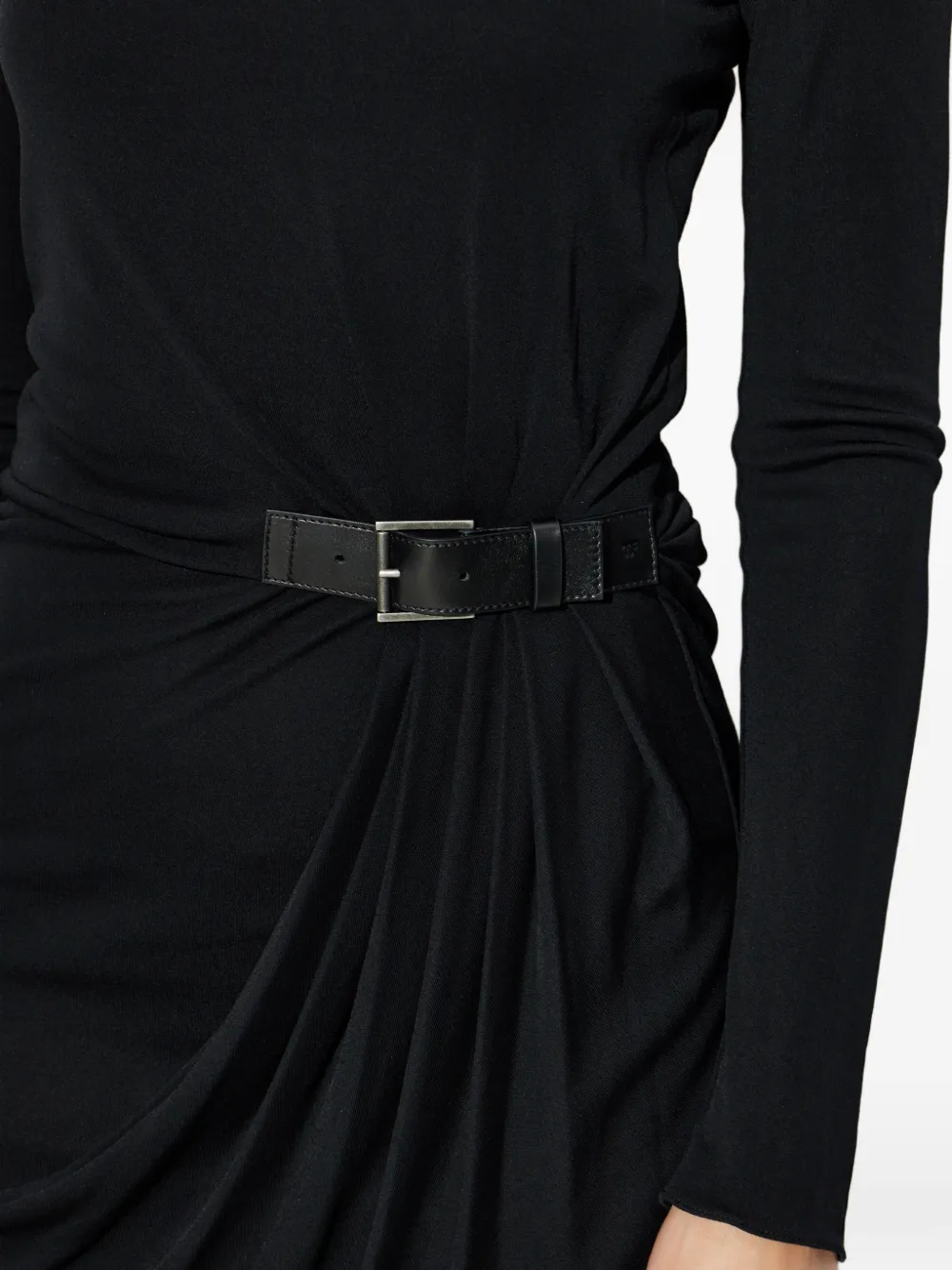 TOM FORD Midi-jurk met ceintuur Zwart