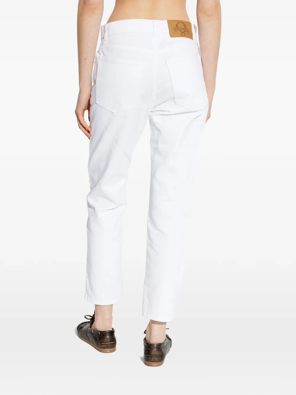 Moschino Jeans met franje Wit