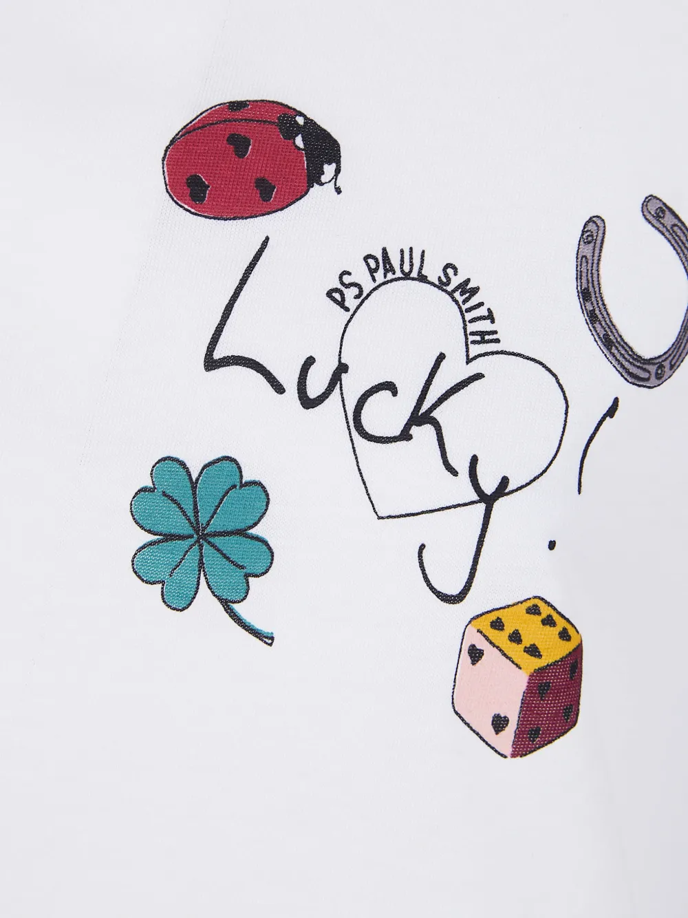 PS Paul Smith Charms T-shirt met grafische print Wit