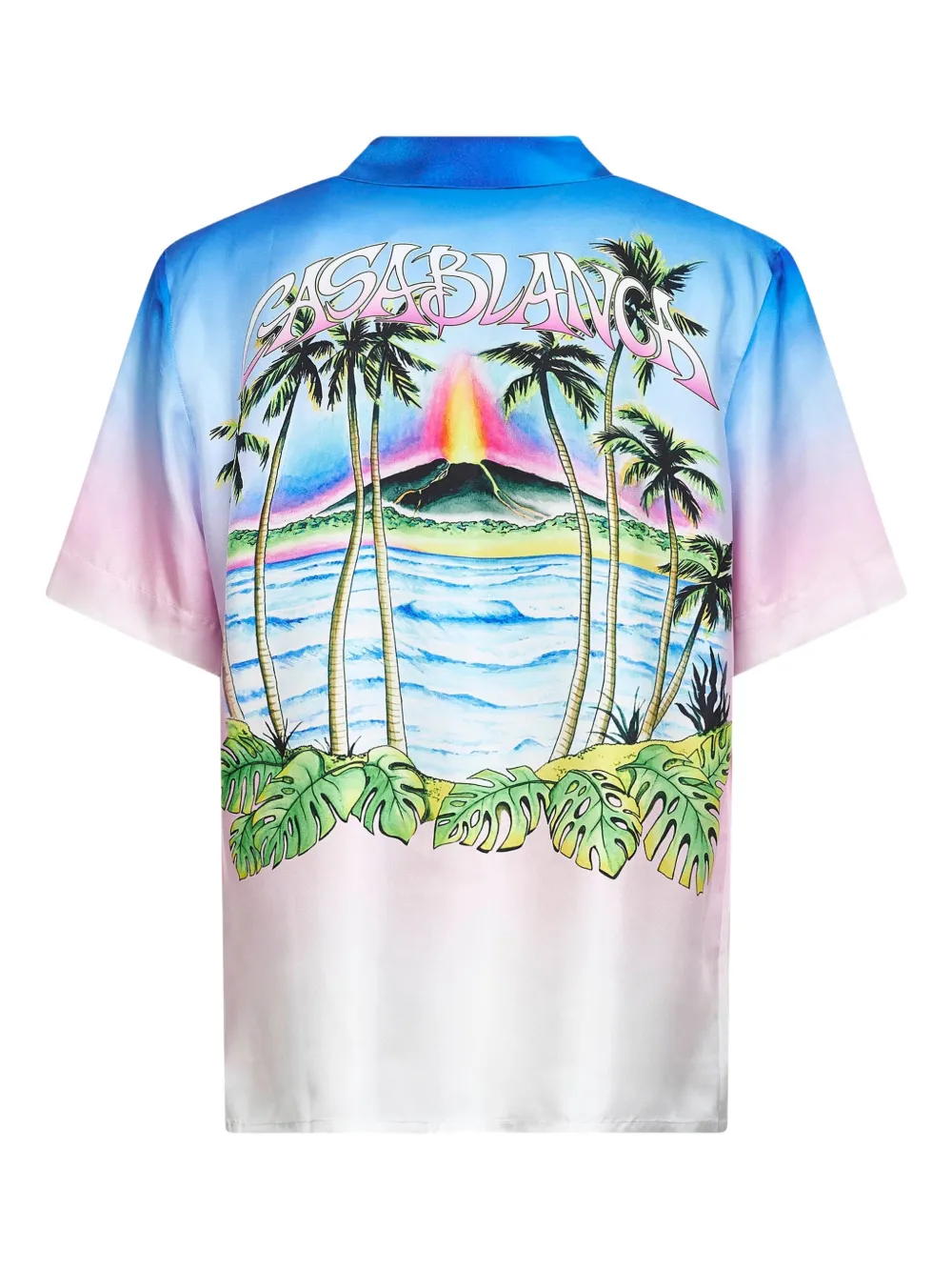 Casablanca volcano-print gradient shirt - Blauw