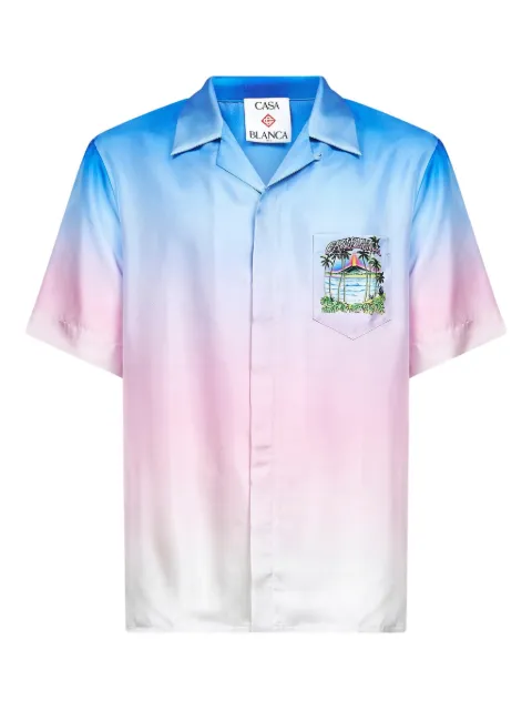 Casablanca volcano-print gradient shirt