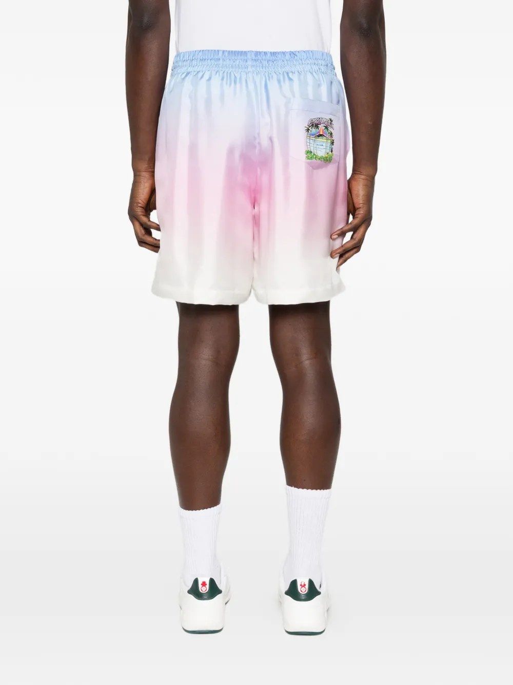 Casablanca Shorts met kleurverloop en grafische print Roze