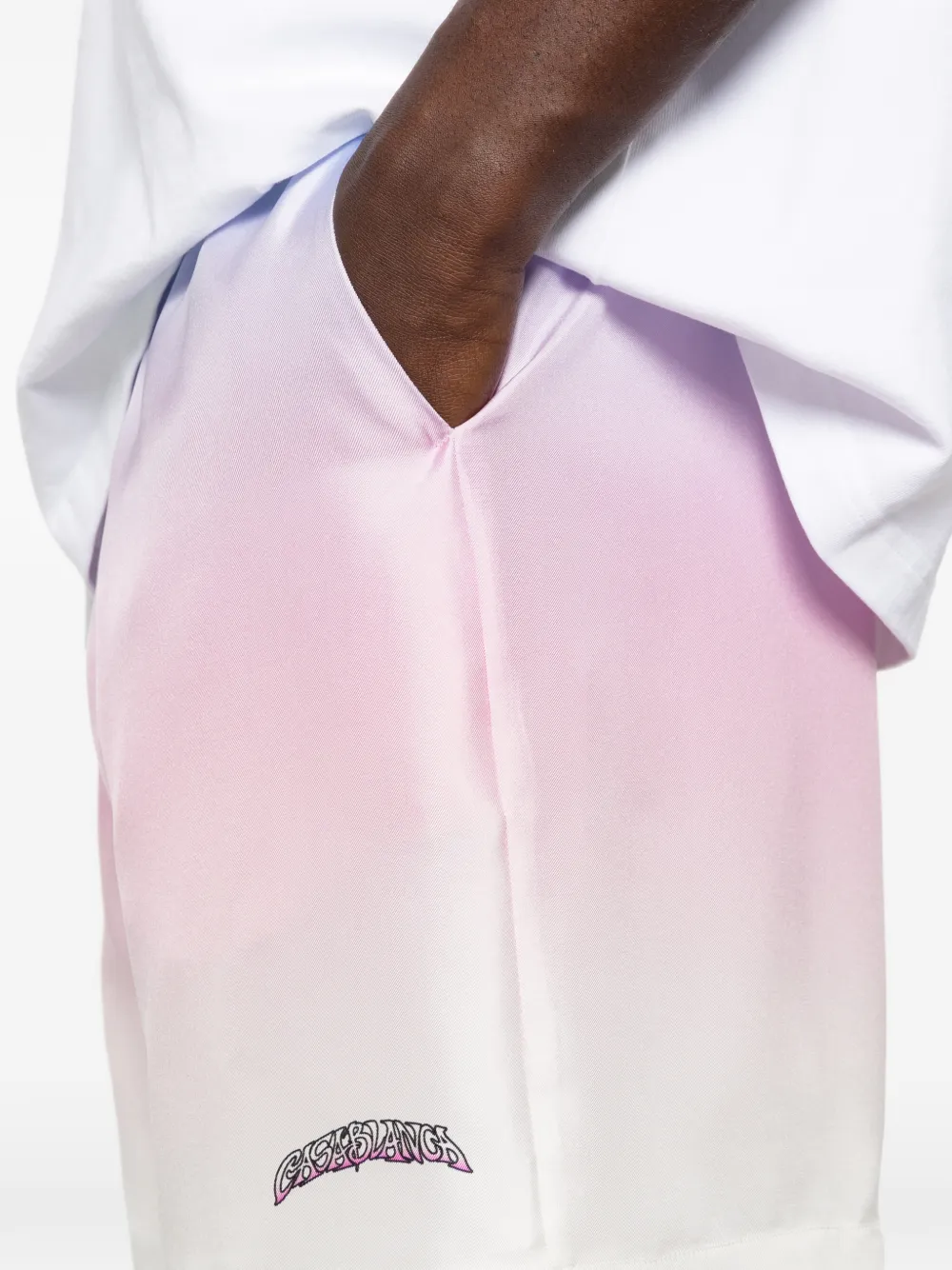 Casablanca Shorts met kleurverloop en grafische print Roze