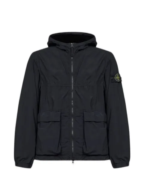 Stone Island 4100112 nylon Smerigliato-TC short hooded parka with anti-drop