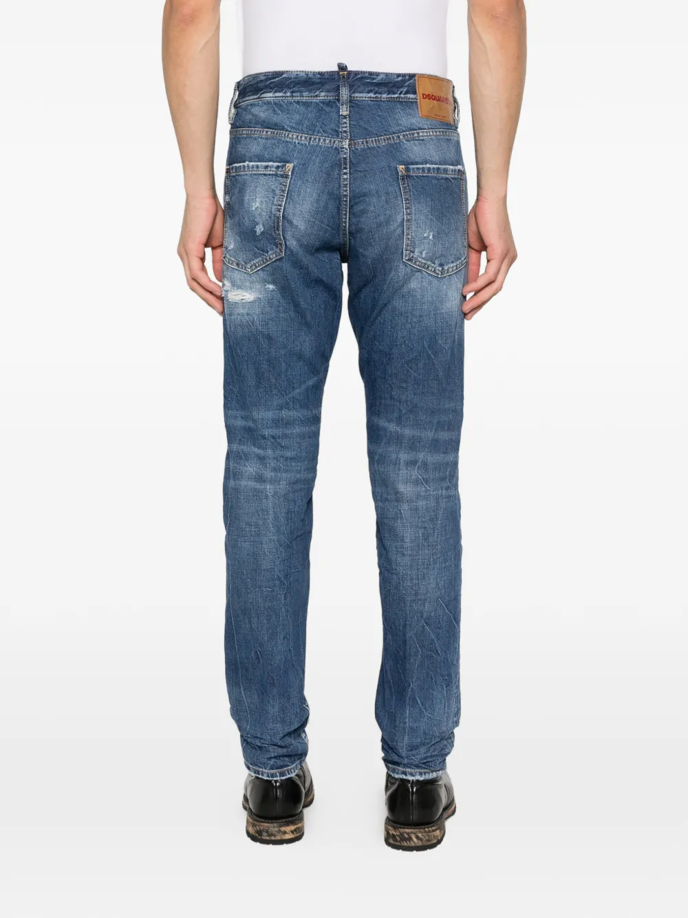 DSQUARED2 Teddy gerafelde jeans Blauw