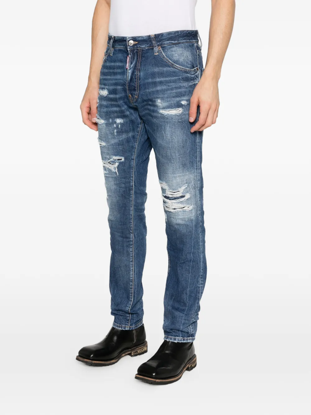  Dsquared2 Teddy Distressed Jeans - Blue 