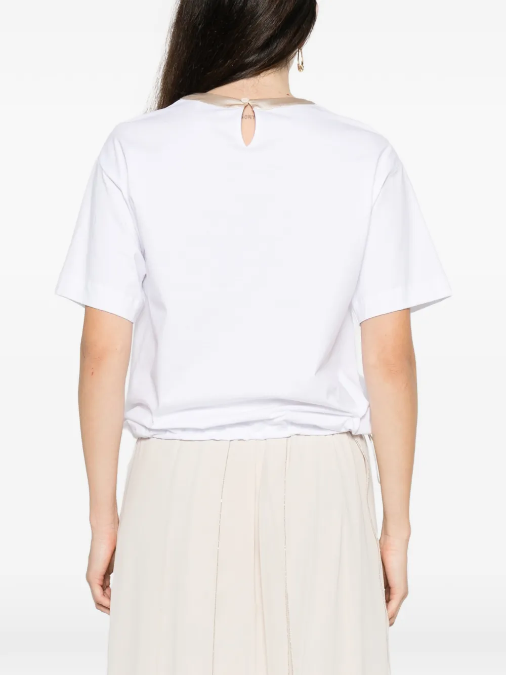 Peserico T-shirt met ronde hals Wit