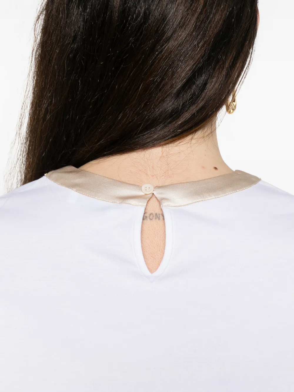 Peserico T-shirt met ronde hals Wit