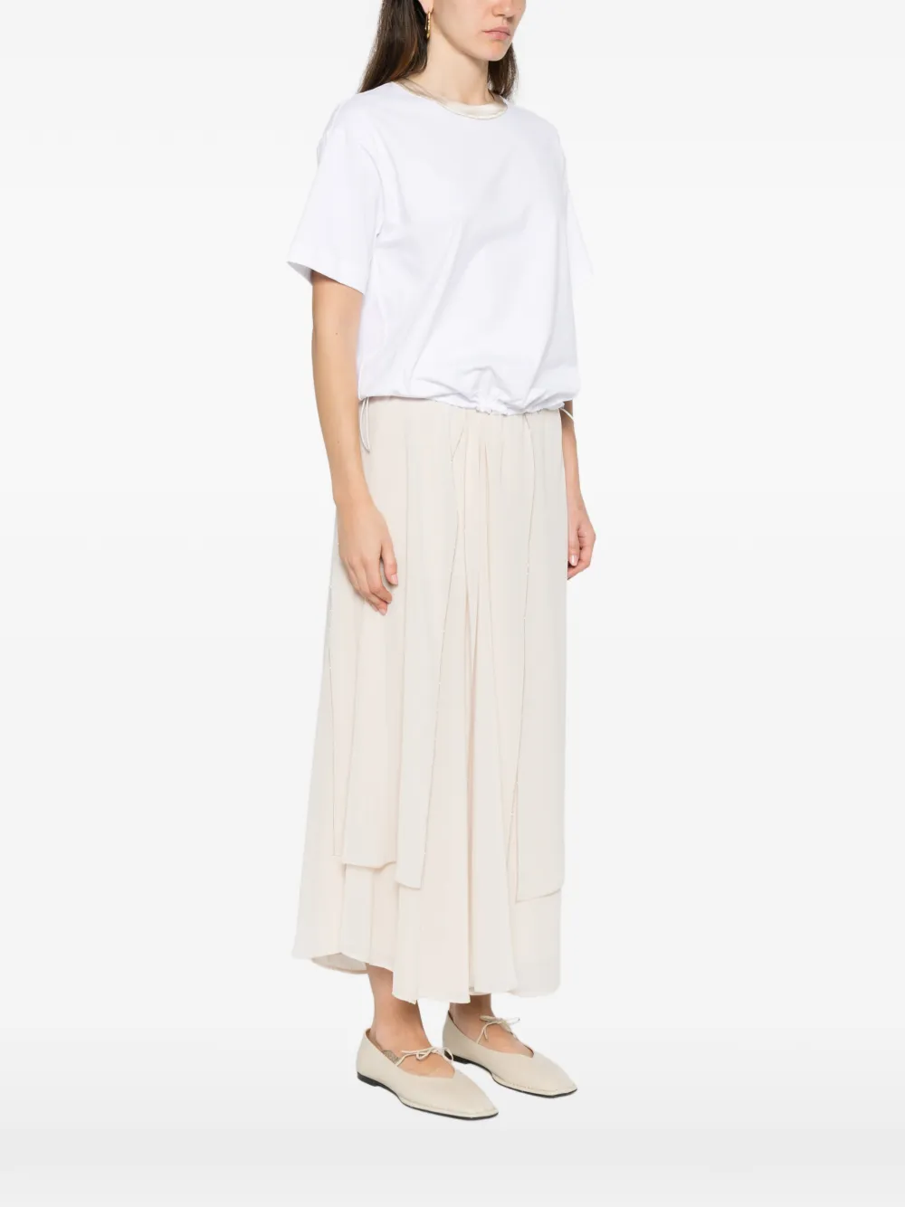 Peserico T-shirt met ronde hals Wit