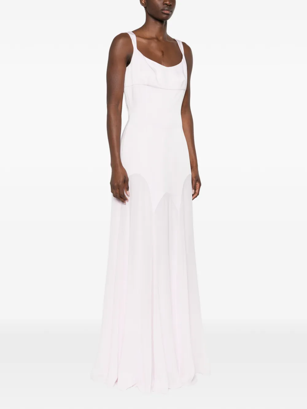 Alexander McQueen Maxi-jurk met diepe hals Roze