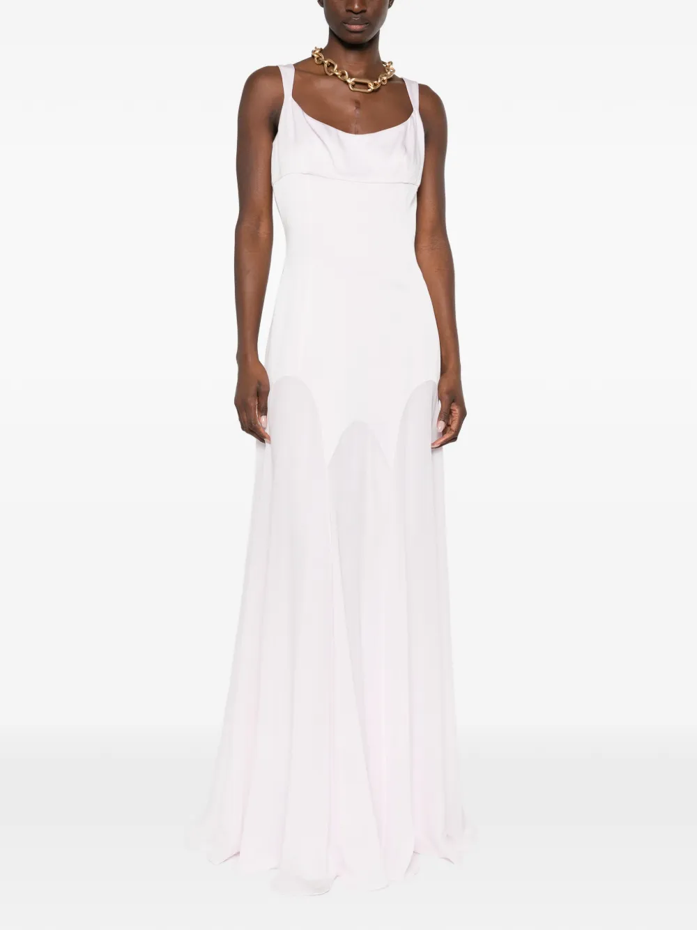 Alexander McQueen Maxi-jurk met diepe hals Roze