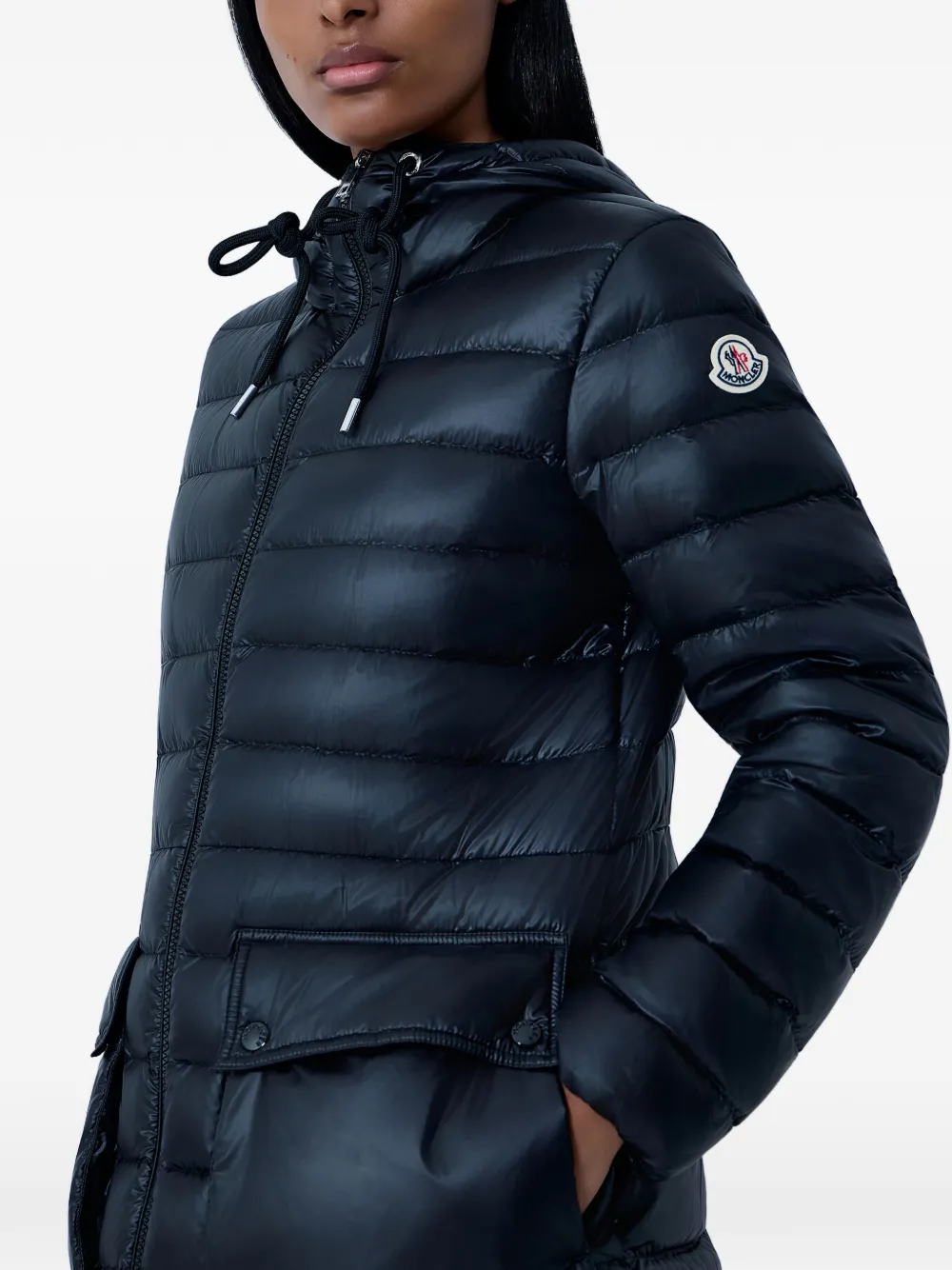 Moncler Jasmin gewatteerde jas Zwart