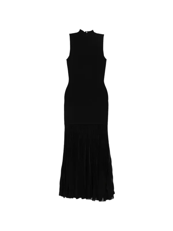 michael kors black midi dress Michael Kors Wool Blend Belted Midi Dress