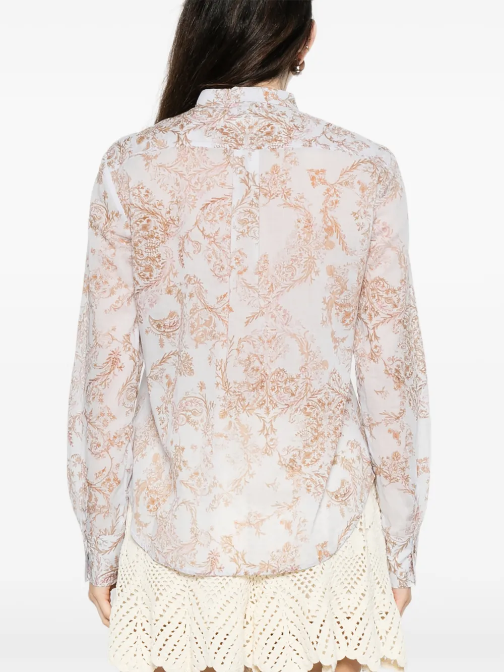 Forte blouse met bloemenprint Wit
