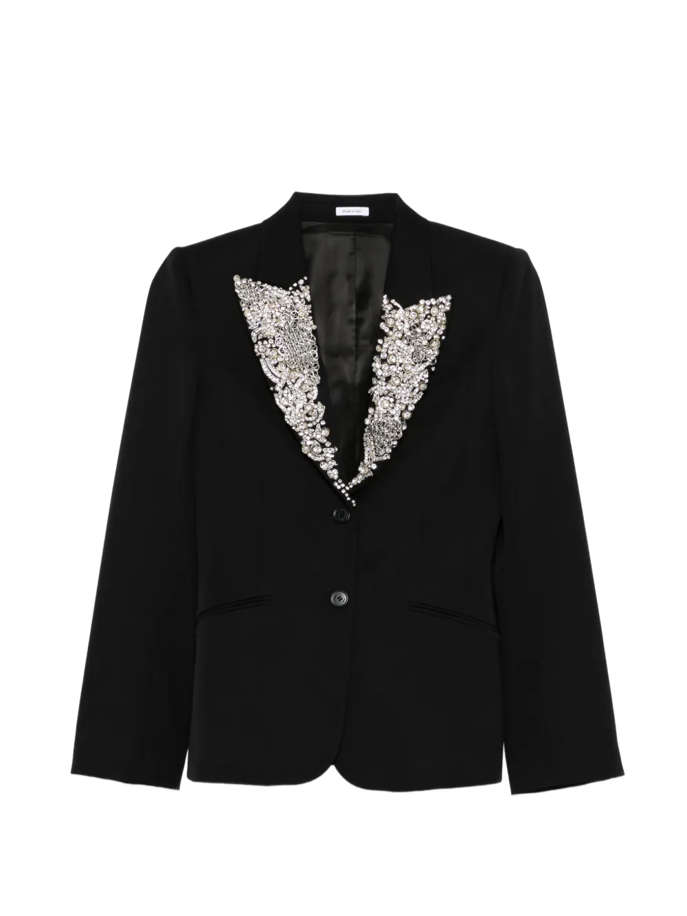 Alexander McQueen embellished-lapel blazer - Black