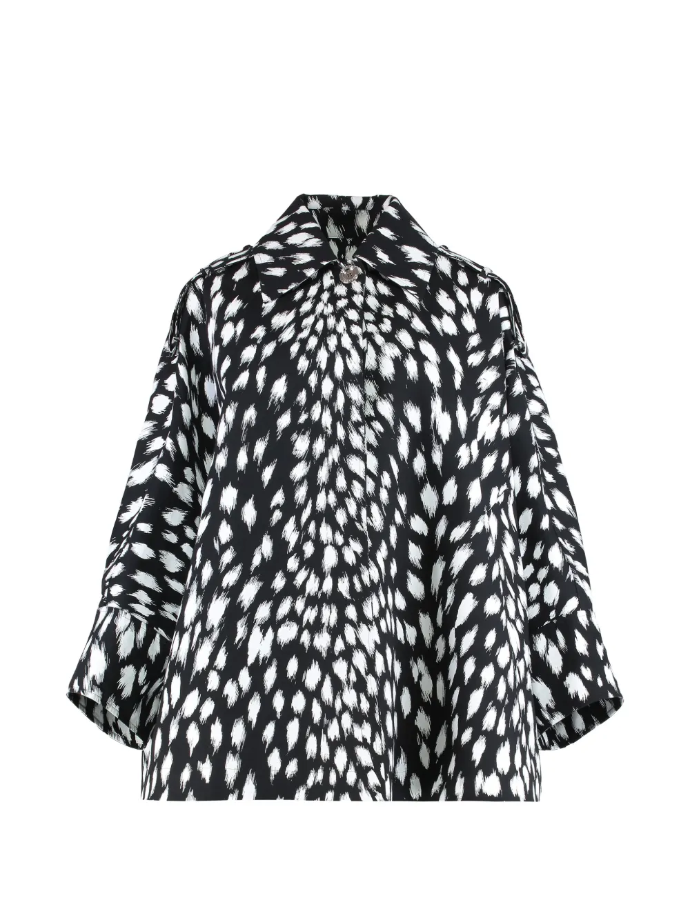 Givenchy Cocoon printed trench coat - Nero