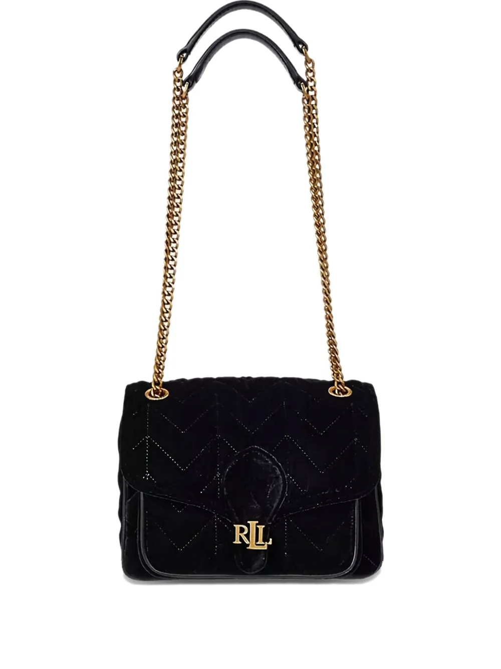 Lauren Ralph Lauren quilted chain-strap shoulder bag - Nero