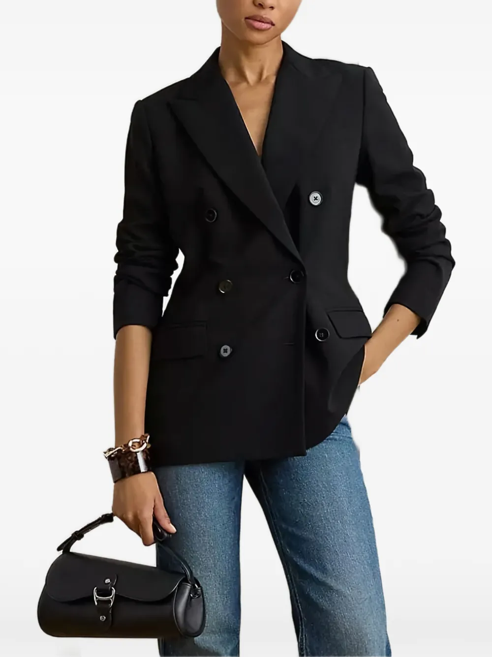 Lauren Ralph Lauren medium Tasha buckle-fastening shoulder bag - Zwart