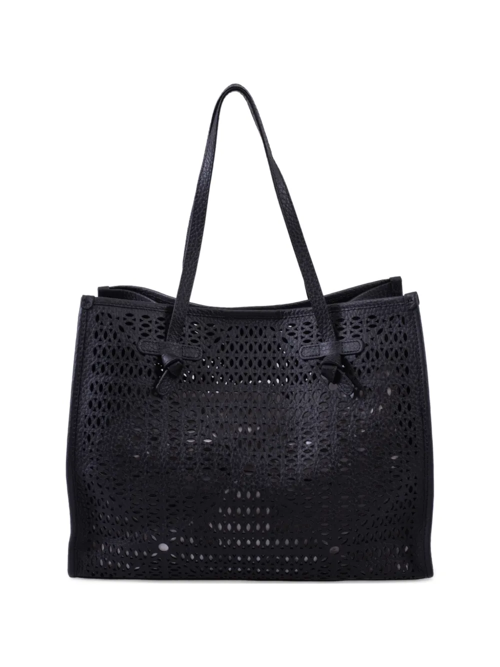 GIANNI CHIARINI Marcella laser-cut tote bag - Nero