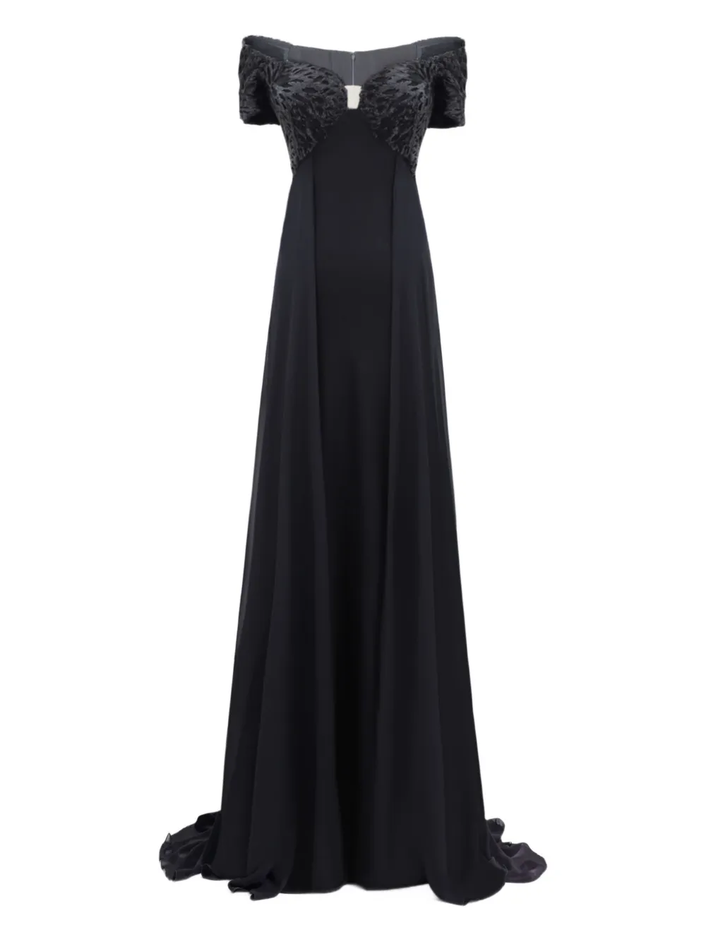 Gemy Maalouf beaded off-shoulders dress - Nero