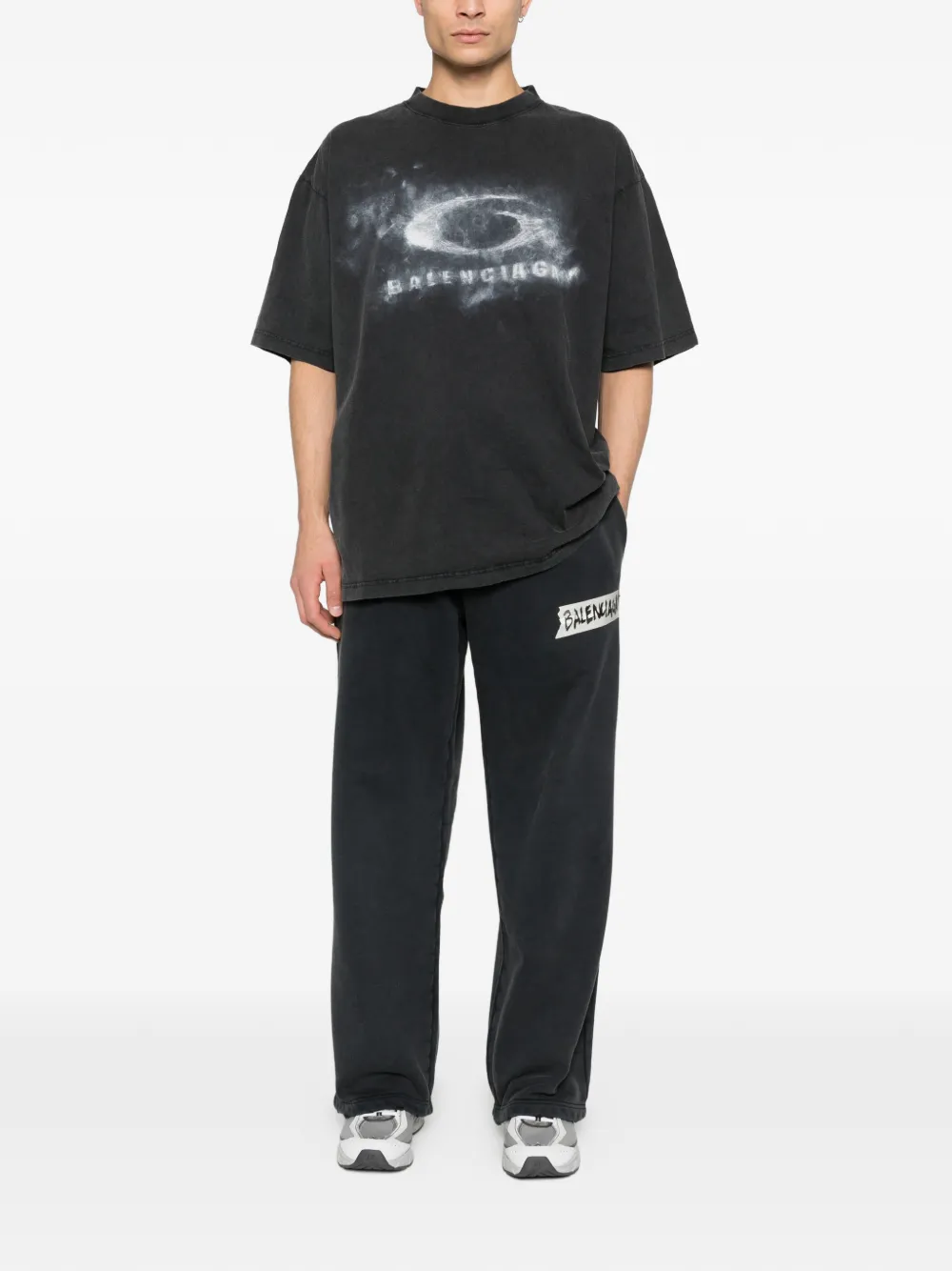 Balenciaga graphic T-shirt - Zwart