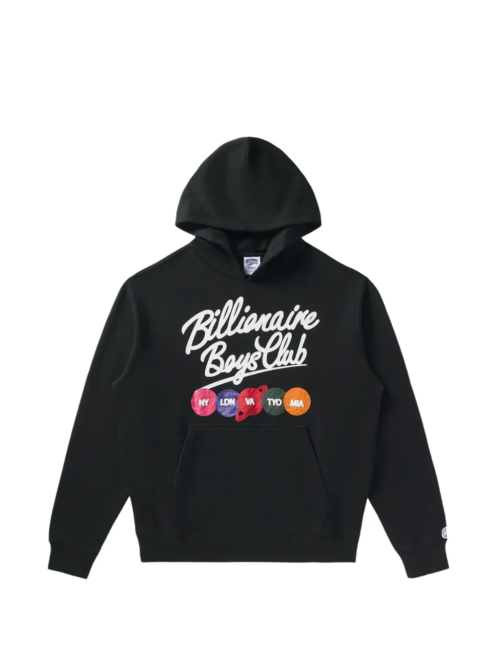 Billionaire Boys Club Script text-print hoodie - Schwarz