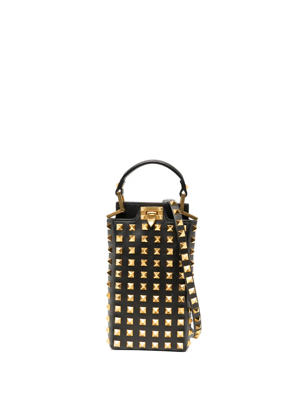 Valentino Garavani Pre-Owned 2000-2017 Leather Rockstud Alcove Smartphone Case satchel - Nero