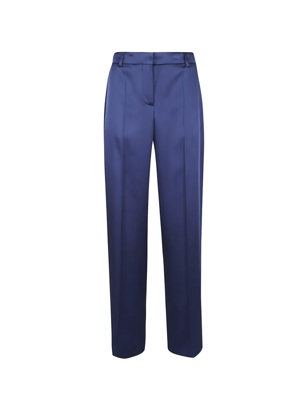 Stella McCartney pressed-crease satin trousers - Blu