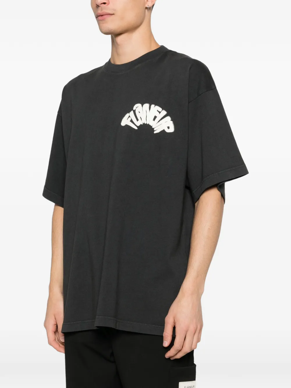 FLÂNEUR T-shirt met logo Zwart