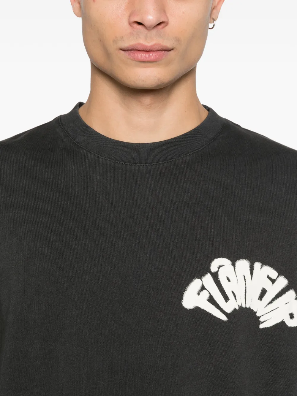FLÂNEUR T-shirt met logo Zwart