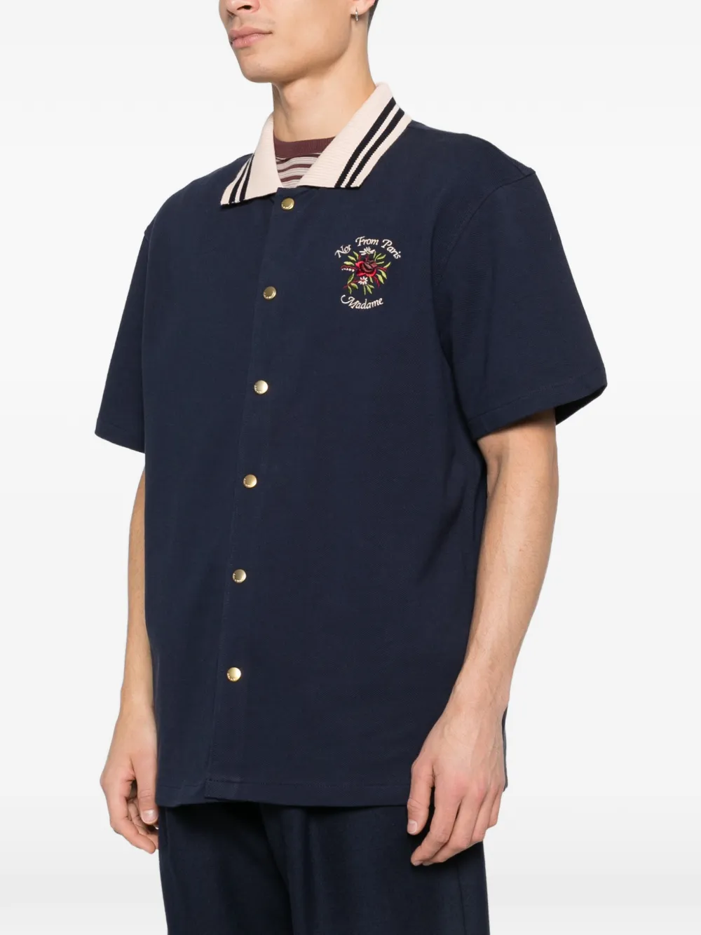 Drôle De Monsieur embroidered buttoned shirt - thumbnail 3 of 5