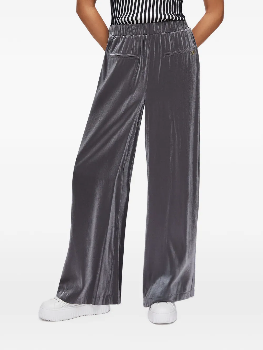 LIU JO laminated flared pants