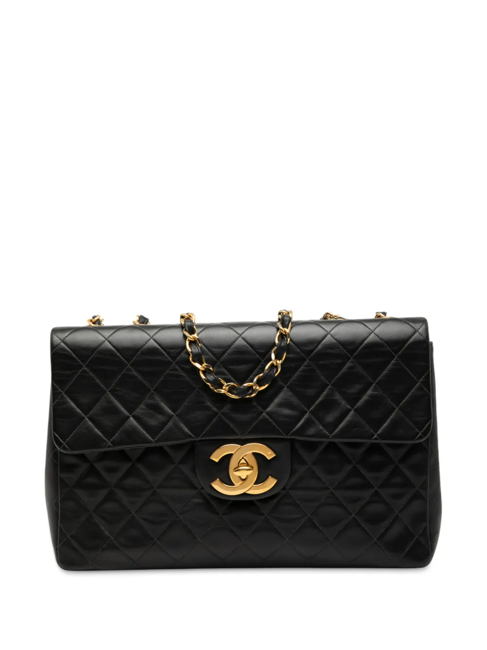 CHANEL Pre-Owned 1991-1994 Maxi XL Classic Lambskin Single Flap shoulder bag - Nero
