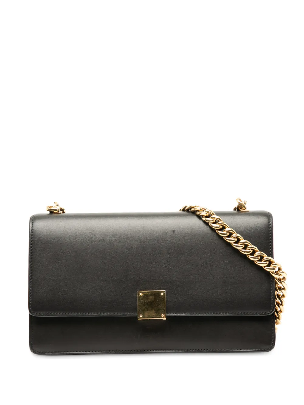 Celine Pre-Owned 2000-2025 Small Leather Case Chain Flap crossbody bag - Nero