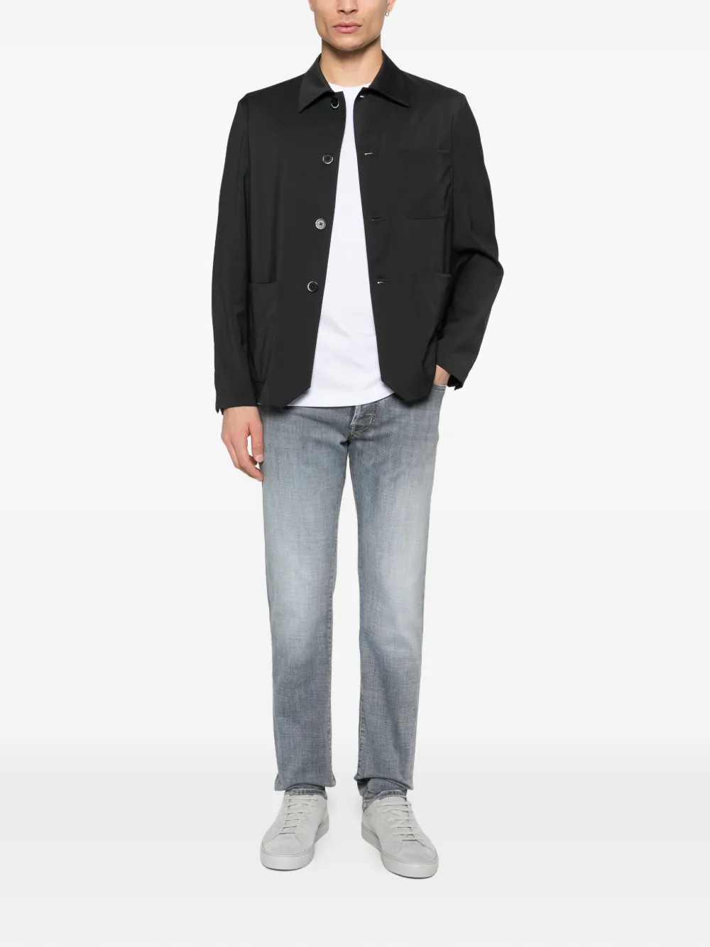 Jacob Coh&euml;n button jeans - Grijs