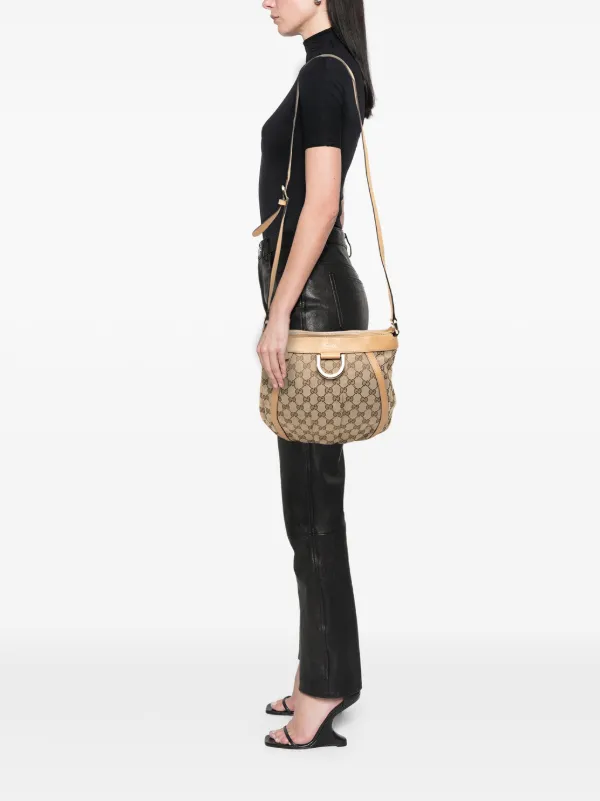 GUCCI GGキャンバス Dリング ハンドバッグ セミショルダー肩掛け Gucci 
