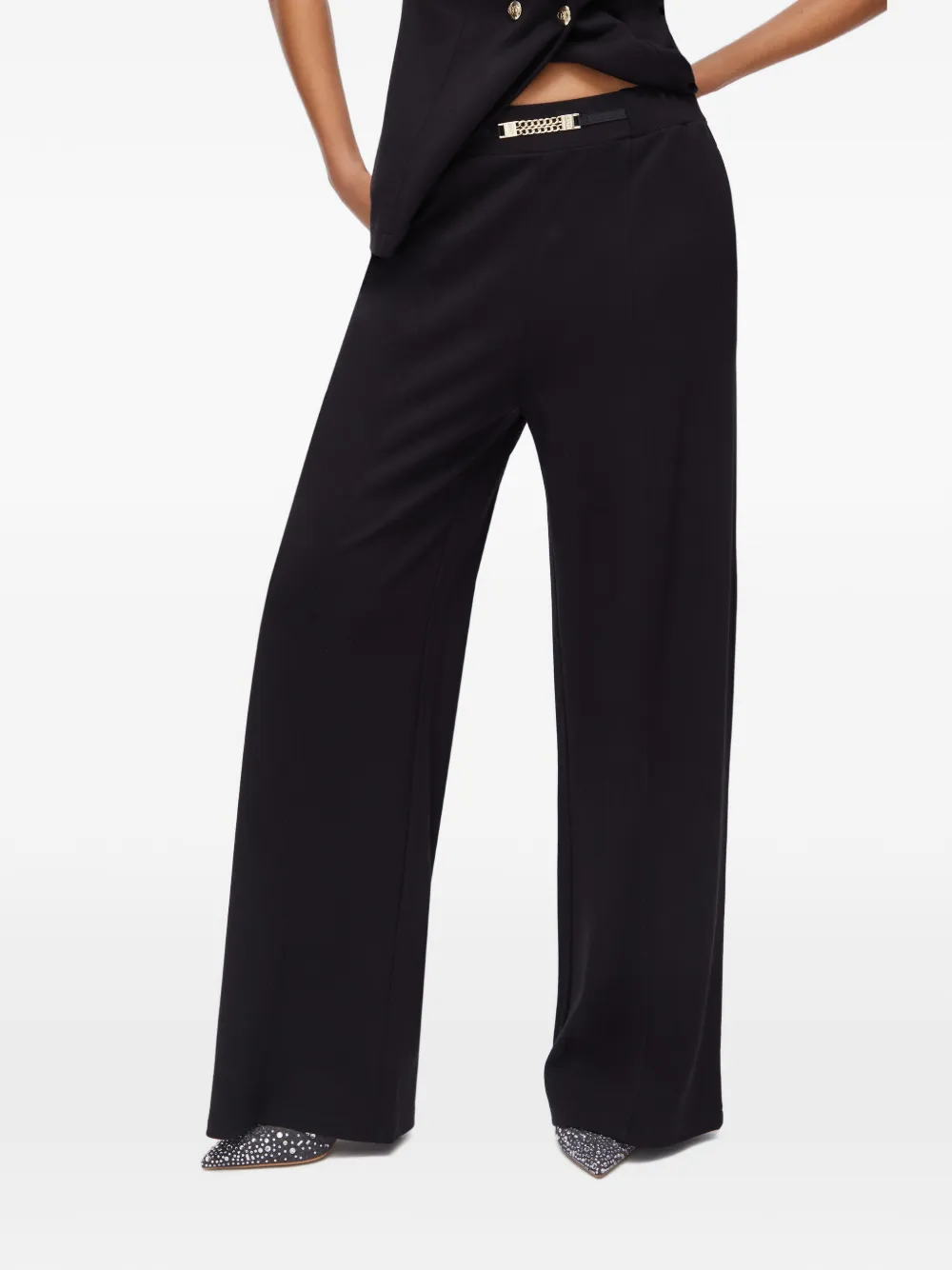Chain-Detail Knitted Trousers