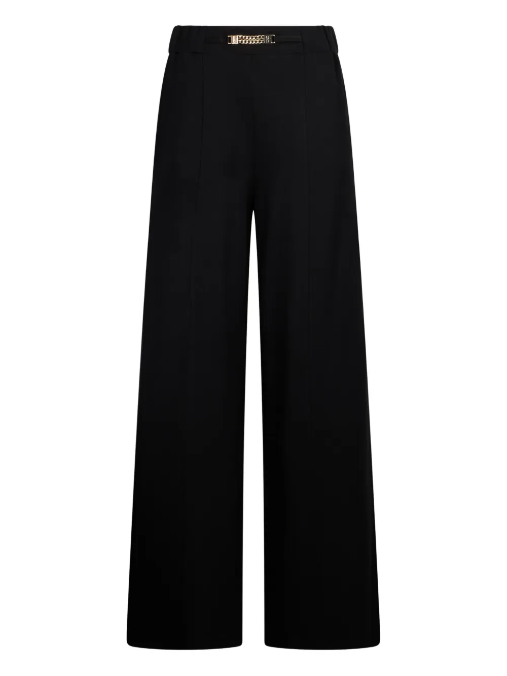 LIU JO chain-detail knitted trousers - Nero